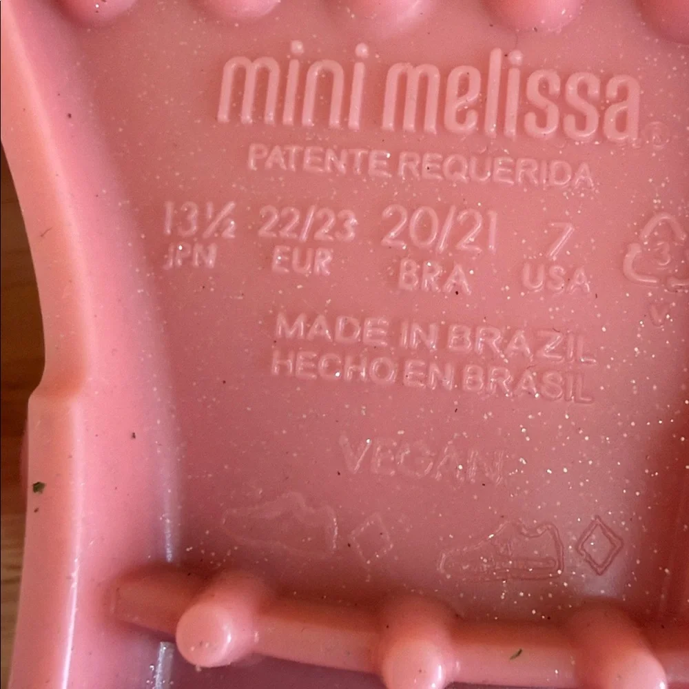Mini Melissa Possession Pink Butterfly Jelly Shoes - Wings Connect Sz‎ 7